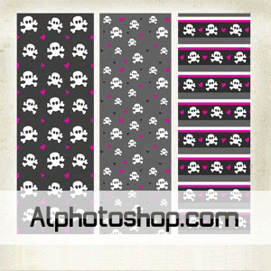 باترن skulls and hearts
