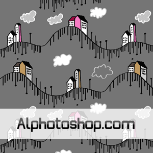باترن doodled town